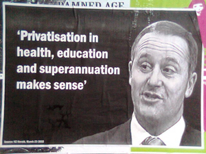 'Privatisation in health, education and superannuation makes sense'