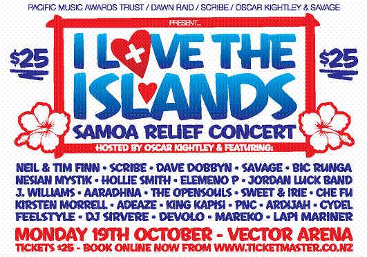 Samoa Relief Concert 19th Oct Auckland