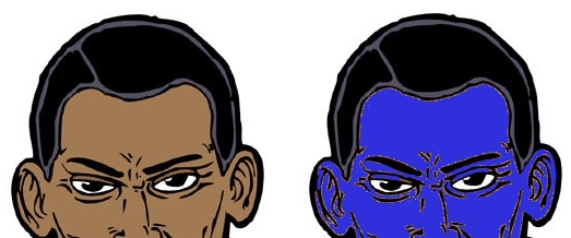 angry brown and blue men