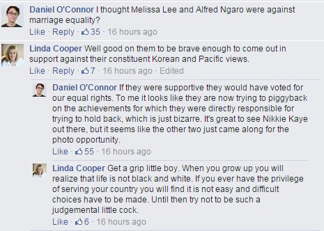 Linda Cooper facebook cock comment