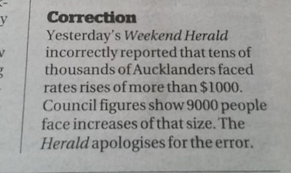 Herald correction