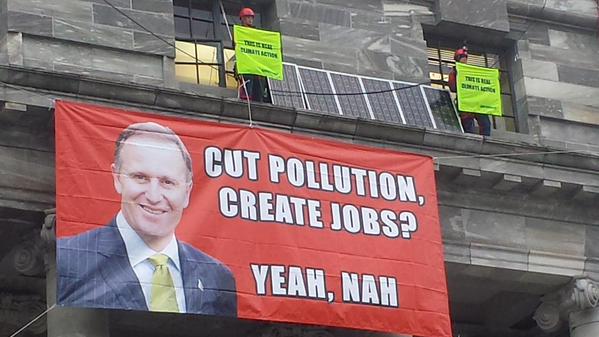 John Key cut pollution create jobs yeah nah2