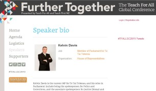 kelvin davis speaker at teach for all conference