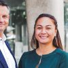 James Shaw and Marama Davidson, standing together as Green Party co-leaders