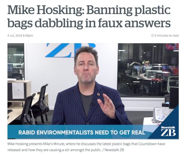 Mike Hosking banning plastic bags