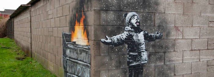 banksy dumpster fire « The Standard