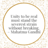 Gandhi on unity